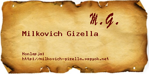 Milkovich Gizella névjegykártya